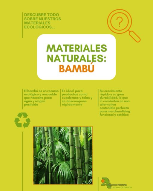 El bambú es de esos materiales que lo hacen todo bien ¡crece rápido, necesita poca agua y no requiere pesticidas! 🔝🌿

¿El resultado? Productos sostenibles, resistentes y con un acabado natural que enamora 💚🧡

¡En @2apromocionespublicitarias te ayudamos a convertir cada regalo en un mensaje sostenible y útil!

¡Encuéntralos todos en nuestro catálogo! 👇
📥 https://bit.ly/2ACatEU

🖥 www.2apublic.com
📍 Alcázar de Toledo 4, 1º B. León, España
📱 606 333 467 / 987 272 176
📧 info@2apublic.com

@celempresas @leoncomercio @camaracomercioleon @leonesp.es @feleleon