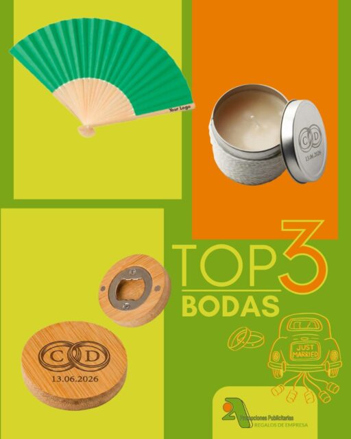 💍✨ ¡Los pequeños detalles son los que convierten una boda en un recuerdo inolvidable!

Sorprende a tus invitados con un detalle útil, original y personalizado. Hoy te traemos nuestro top 3 para acertar seguro 💐

Y recuerda que en @2apromocionespublicitarias te asesoramos y ayudamos a encontrar el detalle perfecto en nuestro amplio catálogo ¡Viva los novios! ✨
📥 https://bit.ly/2ACatEU

✅ 100% personalizables
✅ Precios desde 1 unidad
➡️ Consulta precios especiales de grabación según cantidad

🖥 www.2apublic.com
📍 Alcázar de Toledo 4, 1º B. León, España
📱 606 333 467 / 987 272 176
📧 info@2apublic.com

@celempresas @leoncomercio @camaracomercioleon @leonesp.es @feleleon