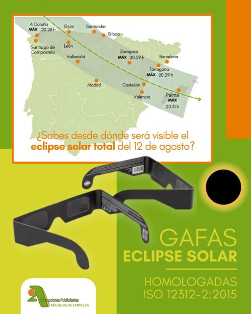 🌞🌑 El eclipse solar del 12 de agosto será uno de los grandes momentos del verano… ¿lo tienes todo preparado?

En @2apromocionespublicitarias contamos con gafas homologadas para eclipse solar, ideales para eventos, campañas promocionales, ayuntamientos, colegios, asociaciones, empresas o particulares 😎

👓 Homologadas ISO 12312-2:2015
🌑 Presentadas en planchas de 8 gafas
✨ Posibilidad de personalización

¡Un artículo útil, diferente y perfecto para una ocasión que no se vive todos los días!

🖥 www.2apublic.com
📍Alcázar de Toledo 4, 1º B. 24001 León
☎️ 987 272 176 / 📱 606 333 467
📧 info@2apublic.com

@celempresas @leoncomercio @camaracomercioleon @leonesp.es @feleleon