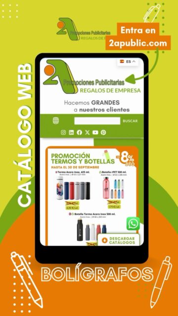 🖊️✨ Tu marca también tiene mucho que contar… ¡y mejor si lo hace con un boli personalizado! 😜 En @2apromocionespublicitarias tenemos una sección llena de opciones de escritura perfectas para oficinas, eventos, ferias, formaciones... ¡o para el día a día de cualquier empresa!

1️⃣ Entra en nuestra web
2️⃣ Haz clic en CATÁLOGO
3️⃣ Ve directo a Bolígrafos
4️⃣ Descubre artículos prácticos para que tu marca esté siempre a mano ✍️

Uso diario + marca visible = recuerdo asegurado para tu negocio 💥

✅ Totalmente personalizables
✅ Sin pedido mínimo
📩 Solicita tu presupuesto sin compromiso

👉 2apublic.com
📍 Alcázar de Toledo 4, 1º B. León
📞 606 333 467 / 987 272 176
📧 info@2apublic.com

@celempresas @leoncomercio @camaracomercioleon @leonesp.es @feleleon