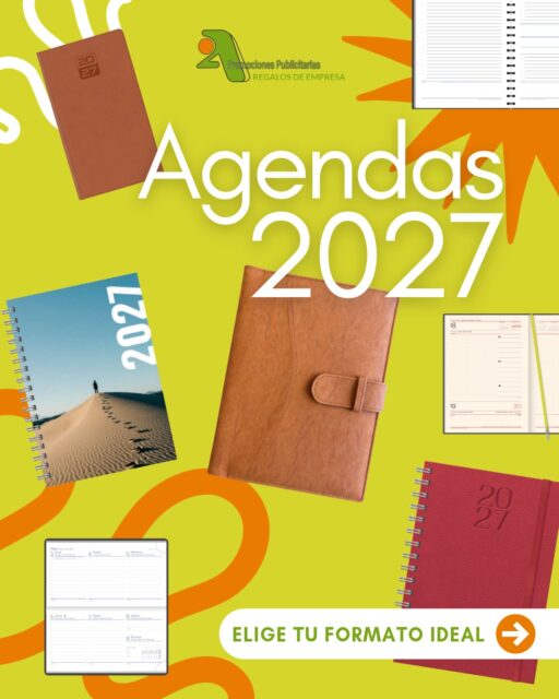 📒✨ ¡Ya está disponible nuestra colección de Agendas 2027! Prepara el próximo año con @2apromocionespublicitarias y mantén tu marca presente en el día a día de tus clientes 💼

👉 Descubre nuestra variedad de agendas día vista, semana vista y modelos especiales (planning, dietarios técnicos, libros de reservas, bolsillo...).

Diferentes formatos, tamaños, colores y acabados para adaptarse a las necesidades de cada empresa. 📚

✍️ Personaliza tus agendas con tu logotipo, elige entre distintos materiales y técnicas de estampación y conviértelas en un regalo de empresa práctico y profesional. 💚🧡

📩 Descubre todos los modelos en nuestro catálogo y solicita tu presupuesto sin compromiso 👇

📆 2A Agendas 2027: https://bit.ly/2AAgendas
🔝 2A Tarifas Agendas 2027: https://bit.ly/2ATAgendas

IVA y PORTES no incluidos.

🖥 www.2apublic.com
📍Alcázar de Toledo 4, 1º B. 24001 León
☎️ 987 272 176 / 📱 606 333 467
📧 info@2apublic.com

@celempresas @leoncomercio @camaracomercioleon @leonesp.es @feleleon
