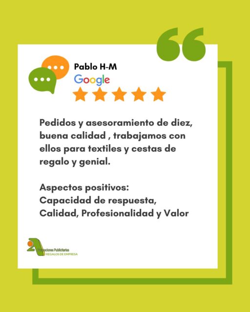 ¡Así da gusto! Gracias Pablo por apostar por @2apromocionespublicitarias 🌟 Tus palabras nos dicen que vamos por buen camino 💬✨

¡Nos encanta escuchar, asesorar con criterio y cuidar cada detalle como si fuera el primero! 🧡💚

¿Textiles? ¿Cestas de regalo? ¿Algo nuevo? ¡Vamos a por ello! 👇🏻

🖥 www.2apublic.com
📍 Alcázar de Toledo 4, 1º B. León, España
📱 606 333 467 / 987 272 176
📧 info@2apublic.com

@celempresas @leoncomercio @camaracomercioleon @leonesp.es @feleleon