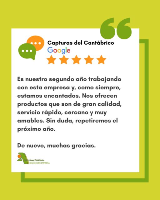 Clientes que vuelven, confían y nos recomiendan 💚🧡 Gracias a Capturas del Cantábrico por vuestra confianza y por valorar lo que hacemos: productos de calidad, atención cercana y un servicio ágil pensado para ponéroslo fácil.

En @2apromocionespublicitarias nos encanta crecer con nuestros clientes y seguir aportando ideas que marcan la diferencia 🔝

¿Pensando en tu próximo regalo de empresa? Hablamos.

🖥 www.2apublic.com
📍Alcázar de Toledo 4, 1º B. 24001 León
☎️ 987 272 176 / 📱 606 333 467
📧 info@2apublic.com

@celempresas @leoncomercio @camaracomercioleon @leonesp.es @feleleon