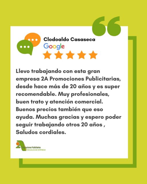 Más de 20 años trabajando juntos… ¡eso no pasa por casualidad! 🤩

¡Gracias Clodoaldo por vuestra confianza durante todo este tiempo! Para nosotros es un orgullo acompañar a clientes que valoran el trato, la profesionalidad y el trabajo bien hecho ⭐⭐⭐⭐⭐

En @2apromocionespublicitarias seguimos con la misma implicación del primer día, cuidando cada detalle y ofreciendo soluciones que realmente aporten valor.

¿Buscas un proveedor de confianza para tus regalos de empresa?
Estamos aquí para ayudarte 🎁

🖥 www.2apublic.com
📍 Alcázar de Toledo 4, 1º B. León, España
📱 606 333 467 / 987 272 176
📧 info@2apublic.com

@celempresas @leoncomercio @camaracomercioleon @leonesp.es @feleleon