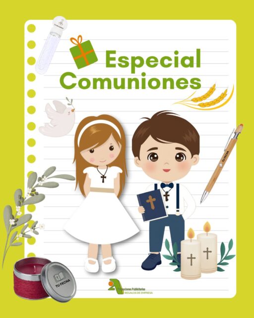¡Ya está aquí la temporada de Comuniones 👧🧒 y en @2apromocionespublicitarias te ayudamos a que ese día sea aún más especial! ✨💝

¿Quieres sorprender a tus invitados con un recuerdo especial de ese día? 🥰
Encuentra en nuestro catálogo el detalle perfecto 👇
📥 https://bit.ly/2ACatalogo

Y si tienes dudas... ¡Contáctanos, nosotros te ayudamos!

🖥 www.2apublic.com
📍Alcázar de Toledo 4, 1º B. 24001 León
☎️ 987 272 176 / 📱 606 333 467
📧 info@2apublic.com

@celempresas @leoncomercio @camaracomercioleon @leonesp.es @feleleon